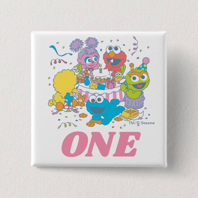 Sesame Street | Baby 1st Birthday Knapp (Framsida)