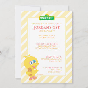Sesame street Baby Big Birthday Inbjudningar