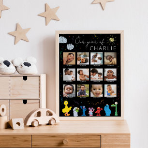 Sesame Street   Baby första året - Photo Collage Poster