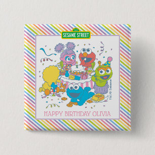 Sesame Street Baby Första Birthday Knapp