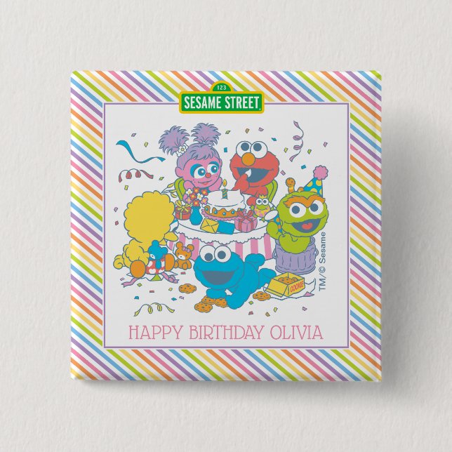 Sesame Street | Baby Första Birthday Knapp (Framsida)