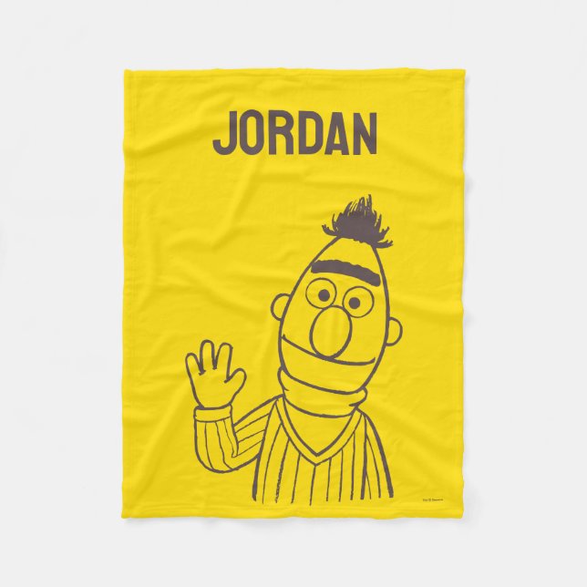 Sesame Street | Bert Bright | Lägg till ditt namn Fleecefilt (Framsidan)