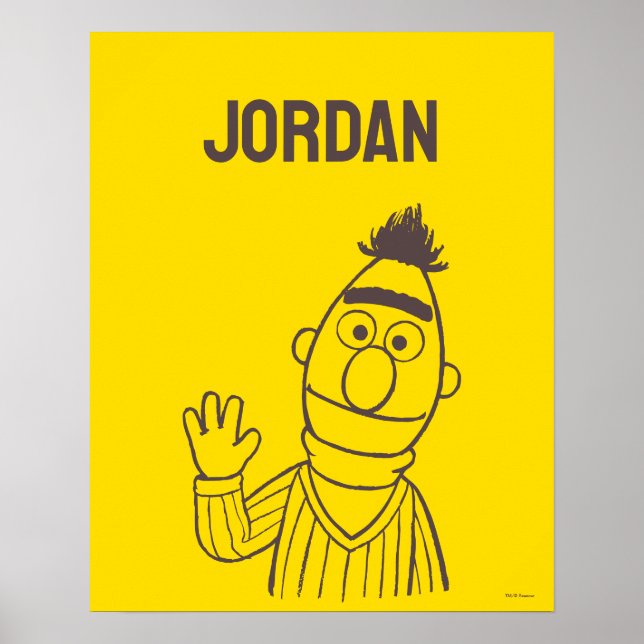 Sesame Street | Bert Bright | Lägg till ditt namn Poster (Framsidan)