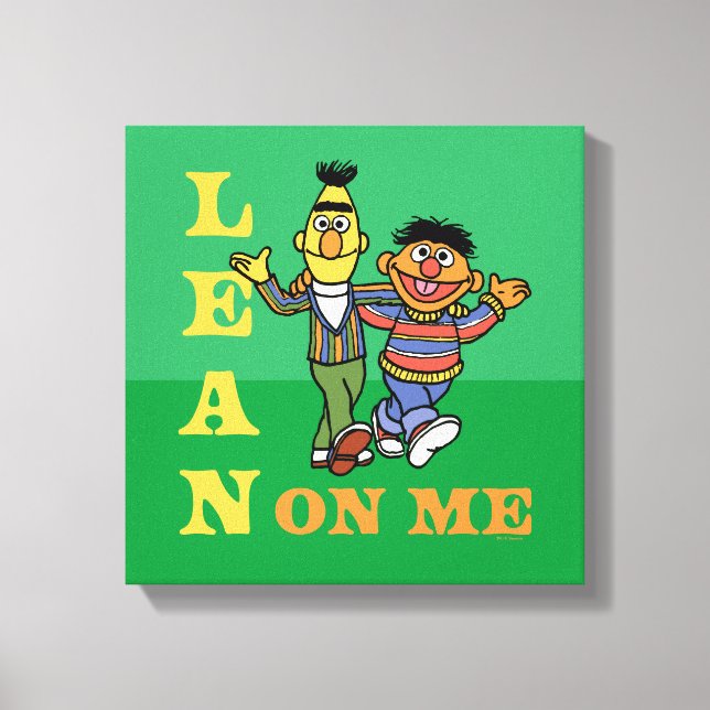 Sesame Street | Bert & Ernie Lean på mig Canvastryck (Framsida)