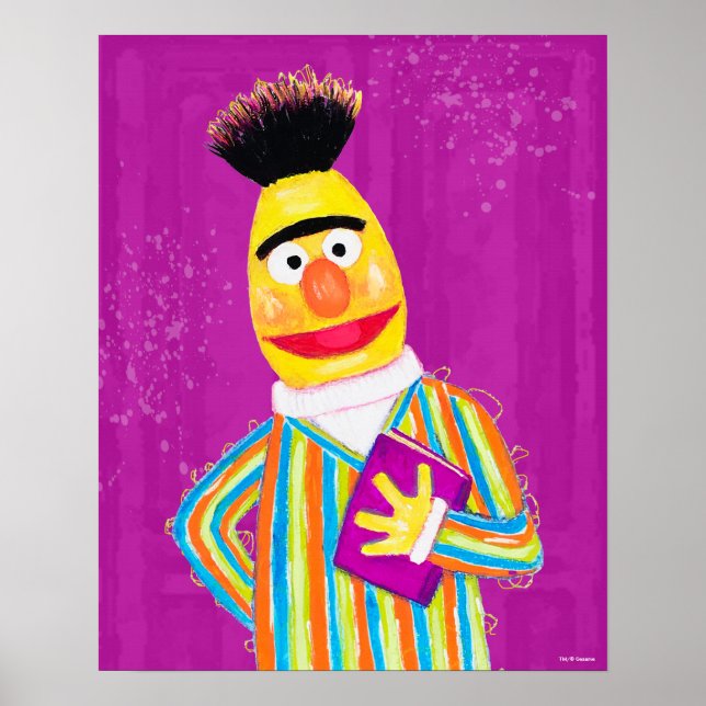 Sesame Street | Bert Holding Bok Poster (Framsidan)