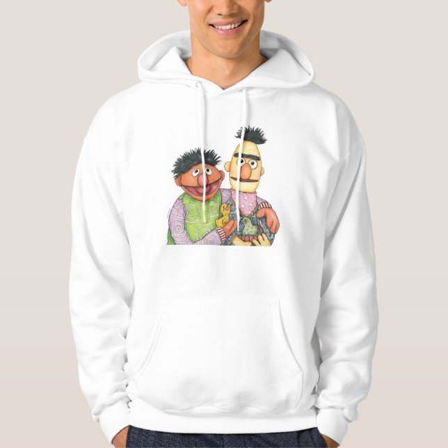 Sesame Street Bert och Ernie Watercolor Hoodie (Framsida)