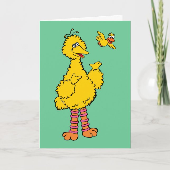 Sesame Street | Big Bird & Little Bird Helgkort (Framsida)