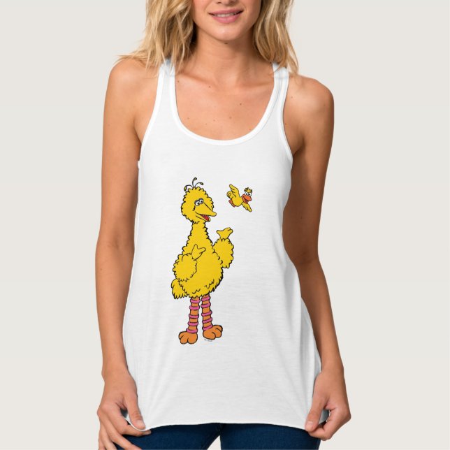 Sesame Street | Big Bird & Little Bird Linne Med Racerback (Framsida)