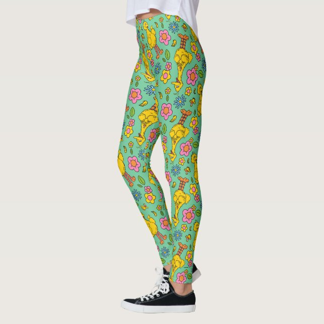 Sesame Street | Big Bird & Little Bird Mönster Leggings (Vänster)