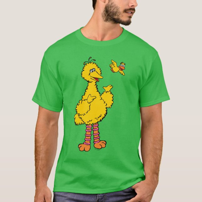 Sesame Street | Big Bird & Little Bird T Shirt (Framsida)
