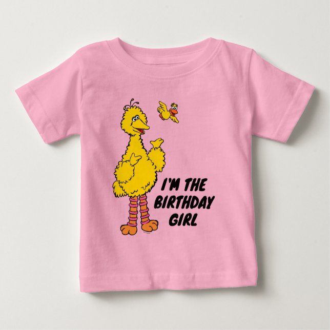 Sesame Street | Big Bird & Little Birthday T Shirt (Framsida)