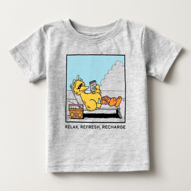 Sesame Street | Big Bird - slappna av - Uppdatera  T Shirt (Framsida)