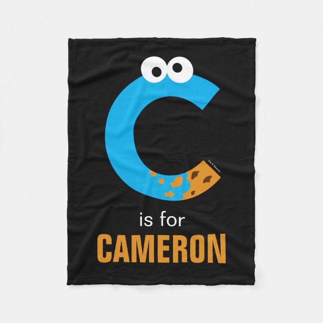 Sesame Street | C är för Cookie Monster Fleecefilt (Framsidan)