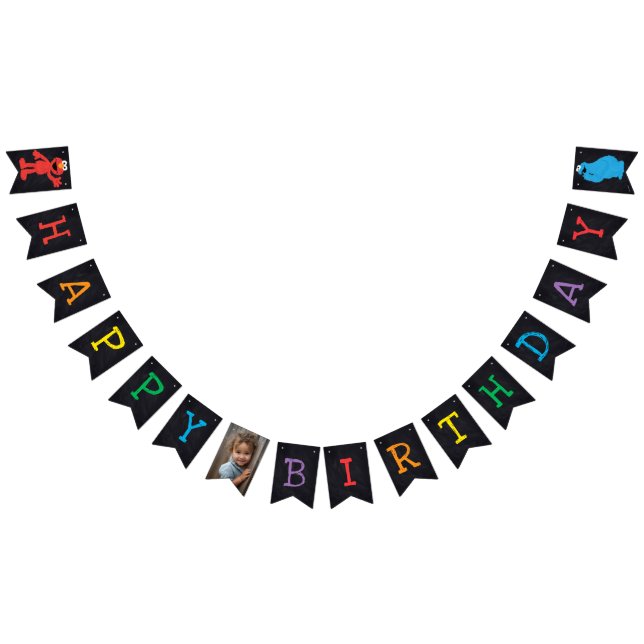 Sesame Street Chalkboard Birthday Vimplar (Alla)