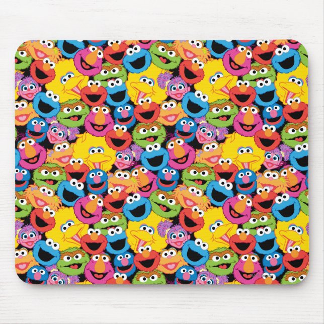 Sesame Street Character Ansikte Mönster Musmatta (Framsidan)