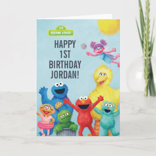 Sesame Street Character Illustration Birthday Kort