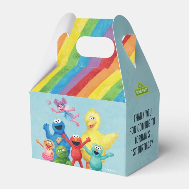 Sesame Street Character Illustration Birthday Presentaskar (Framsidan Sidan)