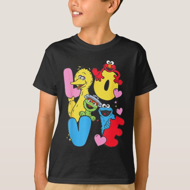Sesame Street Character Love Valentine  T Shirt (Framsida)
