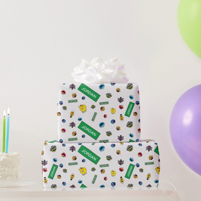 Sesame Street Character Mönster Presentpapper (Festgåvor)