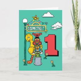 Sesame Street Characters Birthday Card Kort