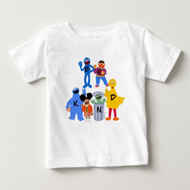 Sesame Street Characters | Blankett - teckenspråk T Shirt (Framsida)