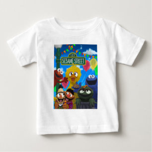 Sesame Street Characters Party Scene T Shirt
