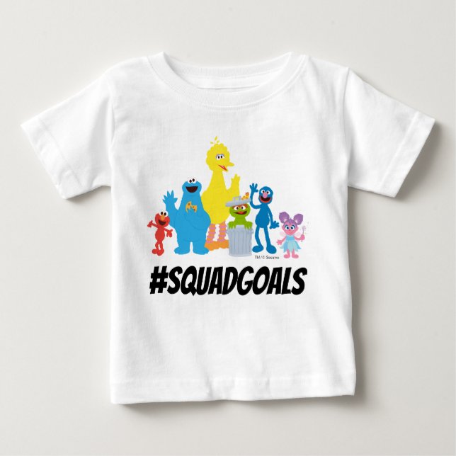 Sesame Street Characters | #SQUADGOALS T Shirt (Framsida)