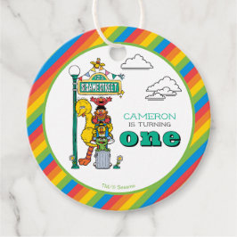 Sesame Street Characters & Street Sign Birthday Fa Gåvor Etiketter