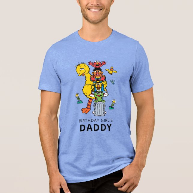 Sesame Street Characters & Street Sign Birthday Tr T Shirt (Framsida)