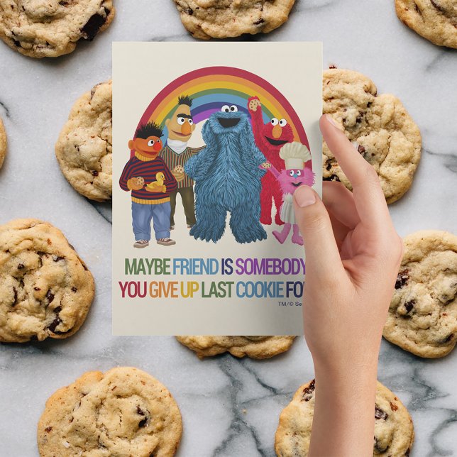 Sesame Street Characters | Vänstercitat Vykort (Person holding postcard)