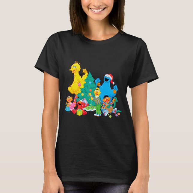 Sesame Street Christmas Pals  T Shirt (Framsida)