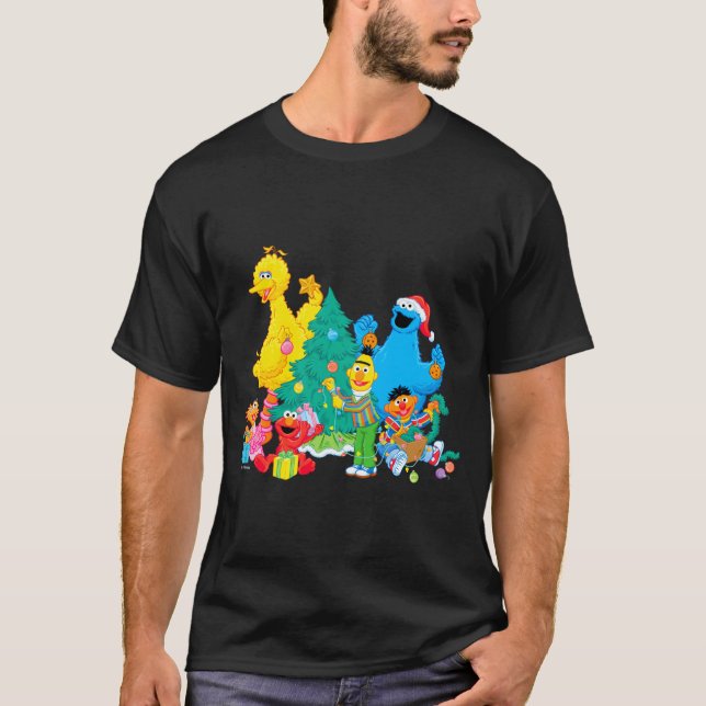 Sesame Street Christmas Pals  T Shirt (Framsida)