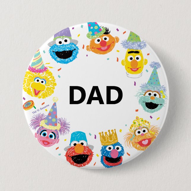Sesame Street Confetti Birthday Child's Pappa Knapp (Framsida)