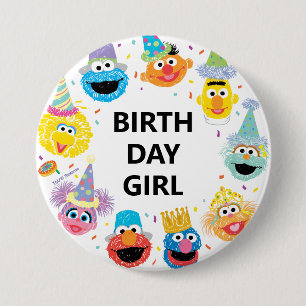 Sesame Street Confetti Birthday Girl Knapp