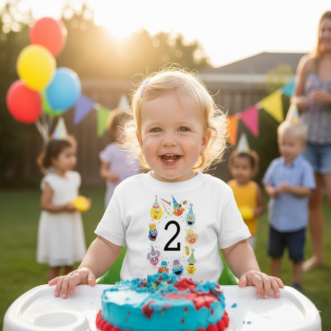 Sesame Street Confetti Birthday T Shirt (Skapare uppladdad)