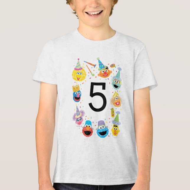 Sesame Street Confetti Birthday T Shirt (Framsida)
