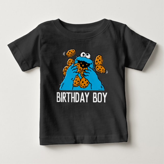 Sesame Street | Cookie Monster 1:a födelsedag Baby T Shirt (Framsida)