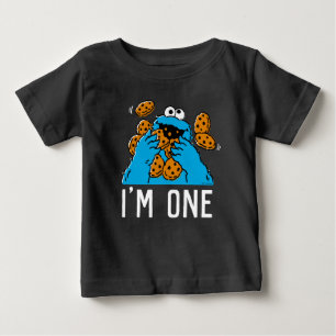 Sesame Street Cookie Monster 1:a födelsedagen T Shirt