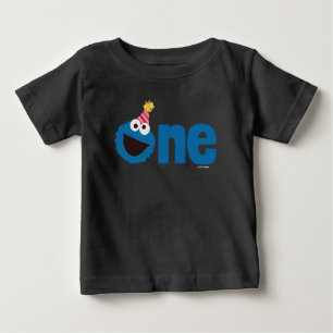 Sesame Street Cookie Monster 1 första födelsedag T Shirt