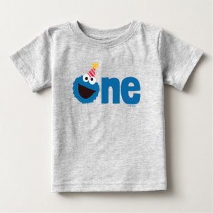 Sesame Street Cookie Monster 1 första födelsedag T Shirt