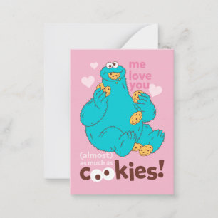 Sesame Street Cookie Monster älskar dig Anteckningskort