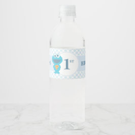 Sesame Street | Cookie Monster Baby Birthday Vattenflaskor Etikett