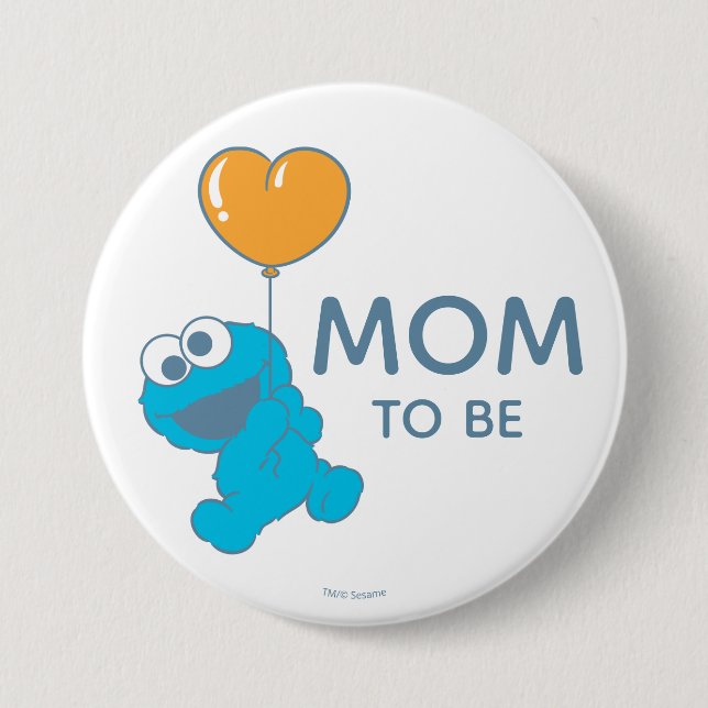 Sesame Street | Cookie Monster Baby Shower Mamma Knapp (Framsida)