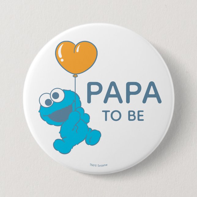 Sesame Street | Cookie Monster Baby Shower Pappa Knapp (Framsida)