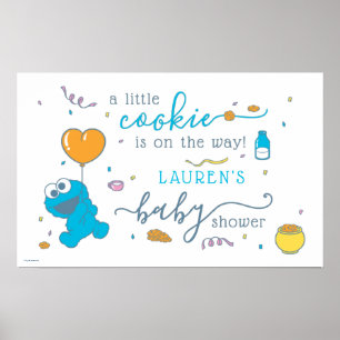 Sesame Street   Cookie Monster Baby Shower Poster
