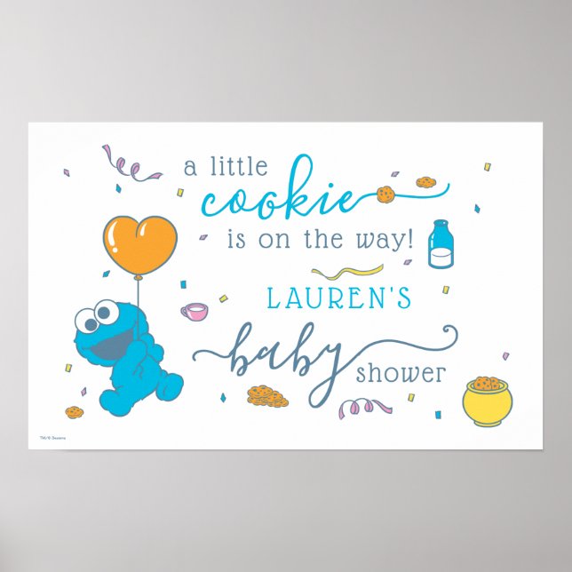Sesame Street | Cookie Monster Baby Shower Poster (Framsidan)