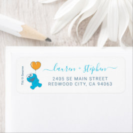 Sesame Street | Cookie Monster Baby Shower Returadress Etikett