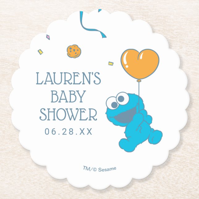 Sesame Street | Cookie Monster Baby Shower Underlägg Papper (Framsida)