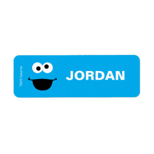 Sesame Street Cookie Monster Back to school-etiket Returadress Etikett