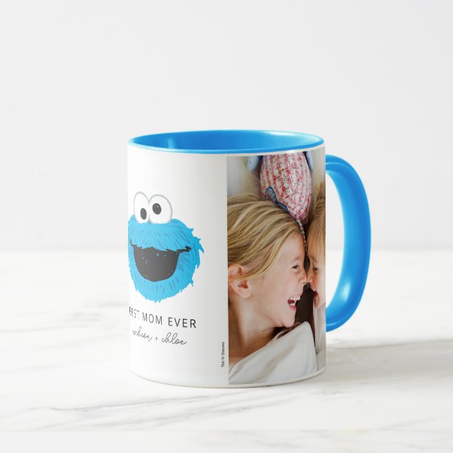 Sesame Street Cookie Monster | Bästa Mamma-foto Mugg (Framsida höger)